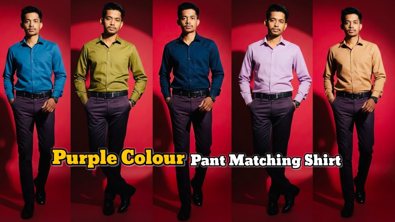 Purple Colour Pant Matching Shirt | purple Pant Combination Shirt | purple Pant