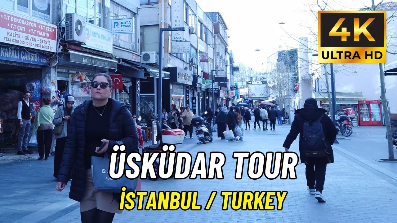 İstanbul Turkiye Üskudar Walking Tour [4K Ultra HD/60fps]