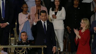 OVACIÓN al presidente Juan GUAIDÓ de Venezuela durante el discurso de Trump en el Congreso de EEUU