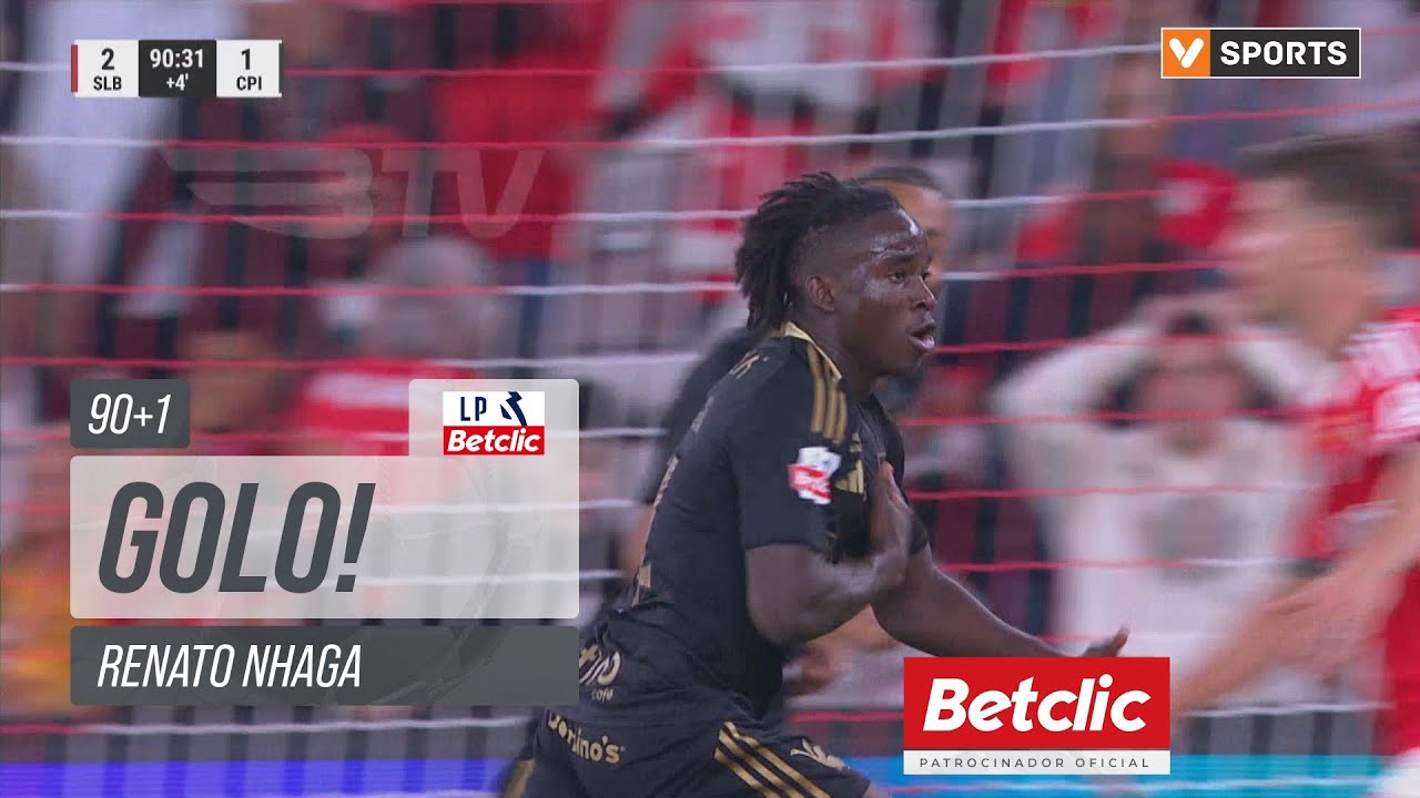 Golo Renato Nhaga: Benfica 2-(2) Casa Pia  (Liga 25/26 #11)