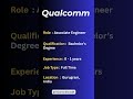 Big Opportunity at Qualcomm | Software Engineer | #techjobs #tech #career #qualcomm #engineering