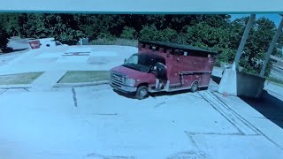 WATCH: Firefighter jumps into moving ambulance to stop man from stealing it