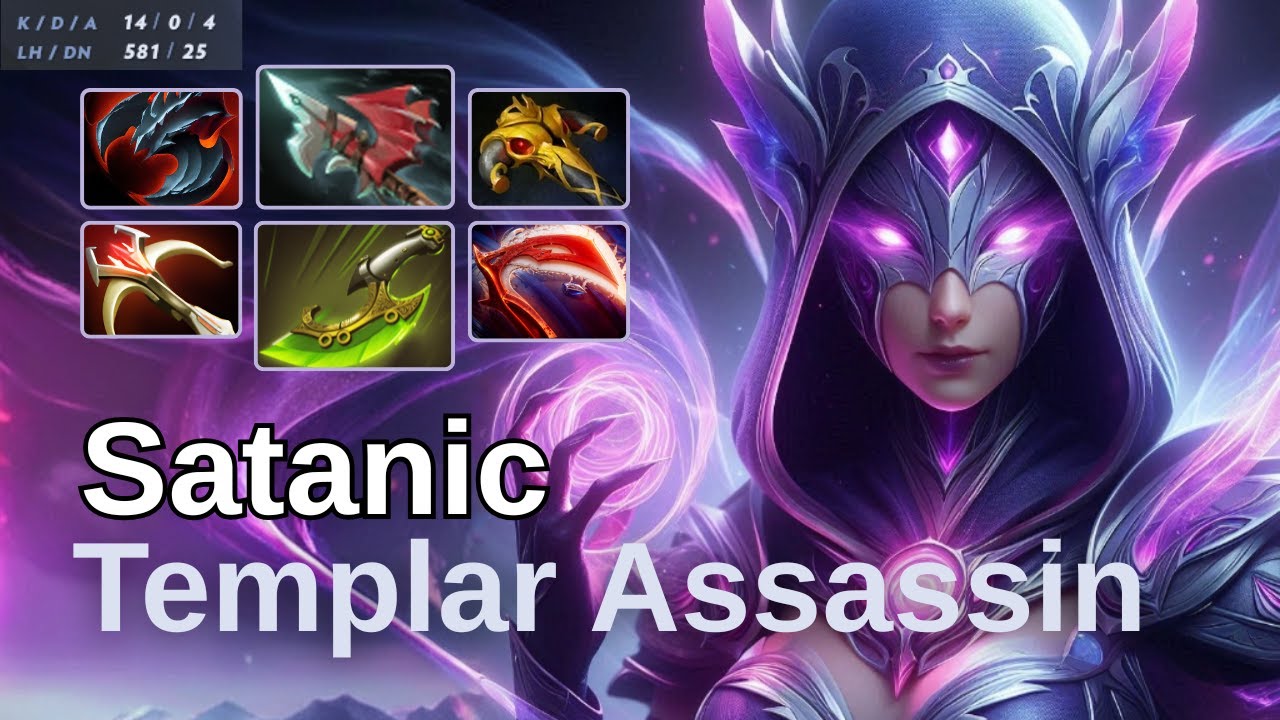 Satanic Templar Assassin | 600 kreeps 40 min | Dota 2 Pro Gameplay ...