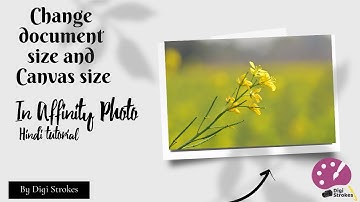 Change document size in Affinity Photo | Affinity Photo tutorial in Hindi