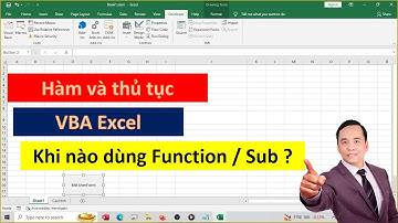 Hàm và thủ tục trong VBA Excel
