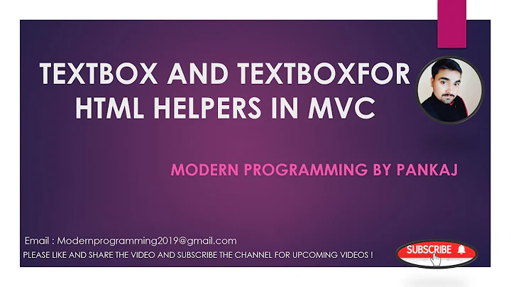 TextBox and TextBoxFor HTML Helpers in MVC - Part 17