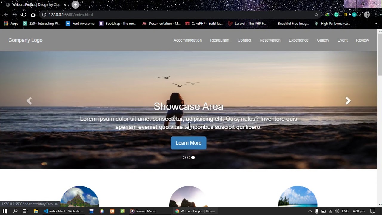 Project 01 using Bootstrap - YouTube