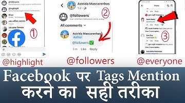 How to use @followers @highlight @everyone on Facebook Post or comment | Facebook tags