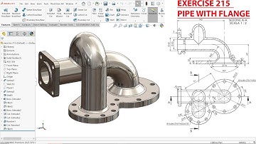 SOLIDWORKS TUTORIAL PIPE WITH FLANGE-EXERCISE 215