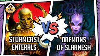 Мультшоу Daemons of Slaanesh vs Stormcast Eternals Репорт Warcry Warhammer AoS