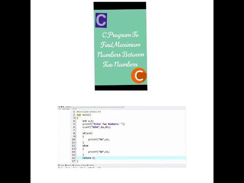 C program to find maximum number between any two numbers