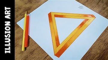 How to Draw an Optical Illusion Triangle the Easy Way | Easy Drawing | Aasi Kook Sketchbook