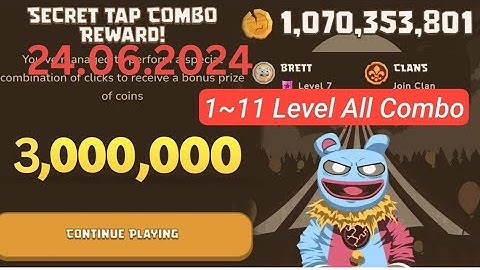 MemeFi 3,000,000 Coins Daily Combo || memefi (Level 1-11) Secret Reward Combo || Memefi Today Combo