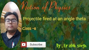 Projectile fired at an angle theta with the horizontal