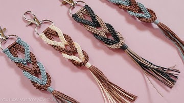 How to make a Macrame keychain || Handmade DIY Keychain making out of threads