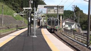 東北本線 豊原駅 下り701系郡山行き 上りE721系黒磯行き 到着発車 2017.10.12