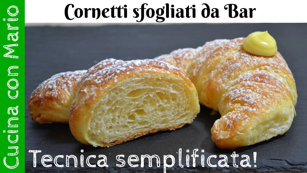 Cornetti sfogliati fatti in casa come al BAR  - Ecco il SEGRETO per farli così.
