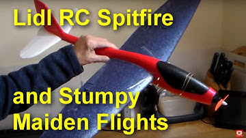 My Lidl Spitfire + Lidl Stumpy get Maiden flights - PLUS  Model Finders are VERY useful! #Lidlglider
