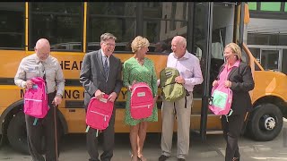 "Stuff a Bus" event collects nearly 1,000 backpacks for local students