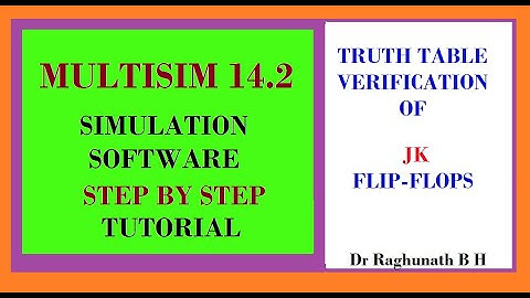 verification of JK  Flipflop truth table using multisim tool