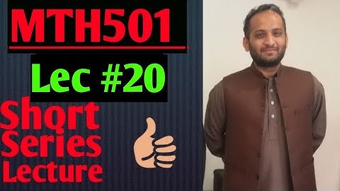 MTH501: Important short series lecture ||lec #20||urdu hindi lecture ||maths by Zahfran