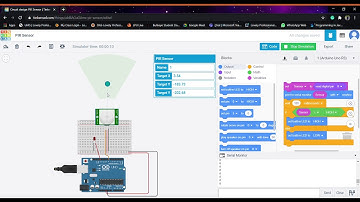Circuit design | PIR Sensor  | Tinkercad
