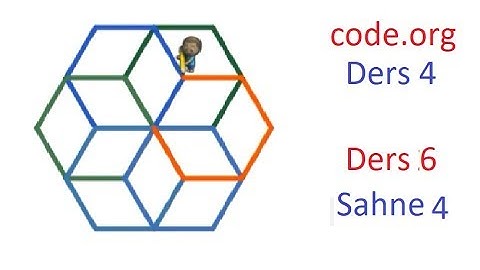 #27 Code.org Ders 4 (Level 4) . Ders 6 (Sanatçı ve seğişkenler) Sahne 4-Code.org Çözümler-