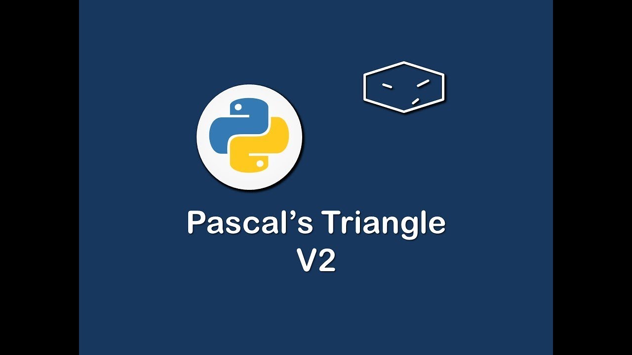 pascal's triangle v2 in python 😀 - YouTube