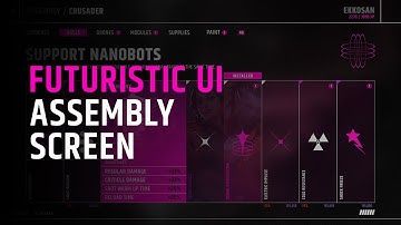 FUTURISTIC UI: Design Game Assembly Screen