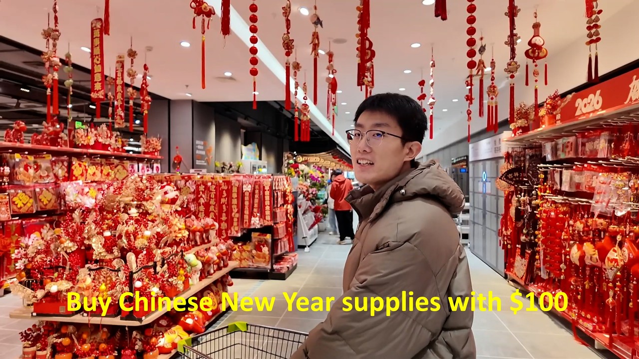 What does $100 buy for Spring Festival in China? 🧧🏮#china #price#groceryshopping#chinesenewyear