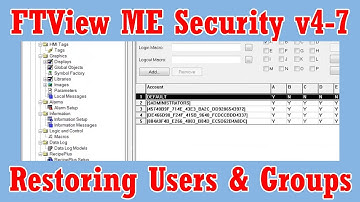 How to safely restore User & Group Security in FT View ME v4-7