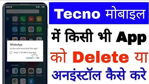 tecno mobile me app delete kaise kare।। techno me app uninstall kaise kare।। uninstall app in Tecno