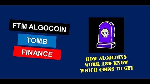 Tomb Finance - Algocoin on the FTM network
