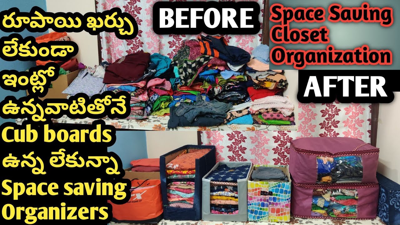 Space Saving Closet Organization ideas from waste Cardboard Boxes 
