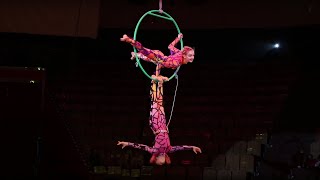 Circus studio "Smile" - "Tsakheylou". Aerial gymnastics on the  ring, duet.