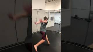My first cork on trampoline