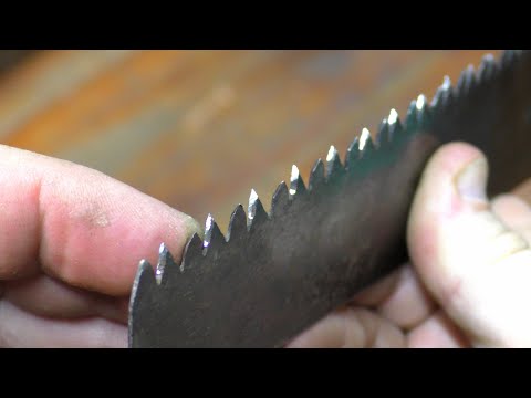 Как быстро и просто наточить ножовку напильником!  Не каждый это знает но каждый сможет.