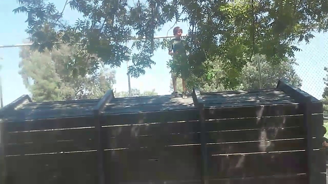 Jumping off dugout - YouTube