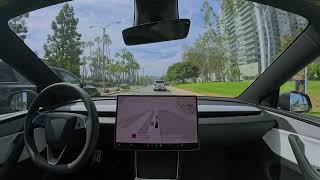 Cruising down the California Coast with Tesla Self-Driving