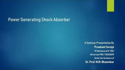 Power Generating Shock Absorber