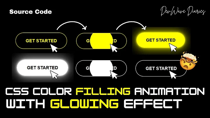 CSS Button Color Filling Animation and Glowing Effect | Modern CSS | CSS Clip Path | CSS Box Shadow