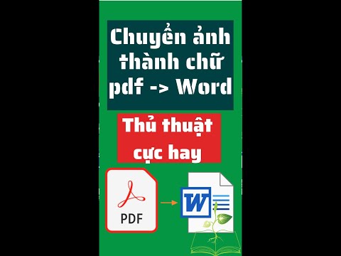 Thủ Thuật Word | Chuyển ảnh thành chữ, pdf thành word | Gia sư Tài Năng