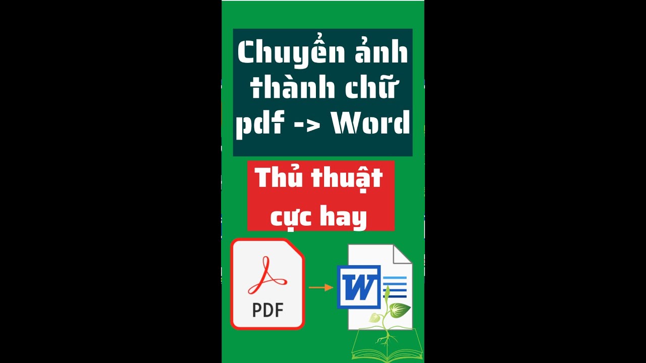 Thủ Thuật Word | Chuyển ảnh thành chữ, pdf thành word | Gia sư Tài Năng