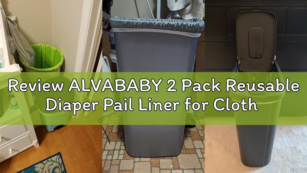 Review ALVABABY 2 Pack Reusable Diaper Pail Liner for Cloth Diaper,Rubbish Bag,Laundry,Fits for 13.3