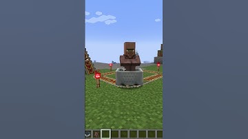Minecart Villager launcher  #minecraft #minecart