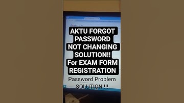 Aktu forgot password reset problem  Exam Form #AKTU #FORGOTAKTU #registration #MrAura #semester