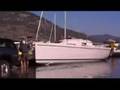 Andrews 28 Sailboat - Loading Boat on Trailer