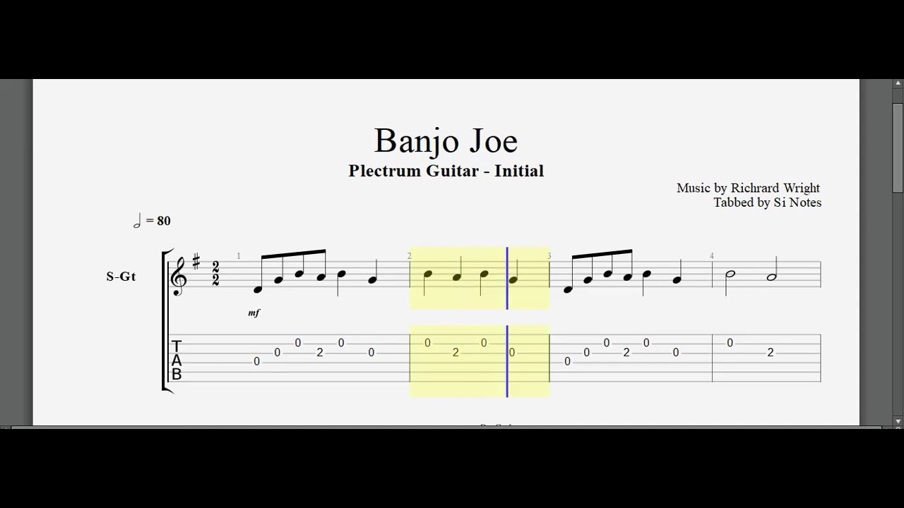 Banjo Joe - Trinity Plectrum Guitar - Initial