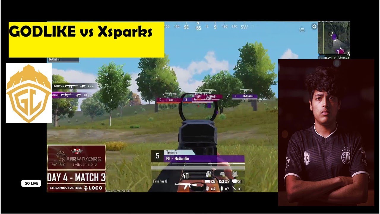 GODLIKE DOMINATION //GODLIKE vs XPARKS - UPTHRUST - DAY 4 Match 3
