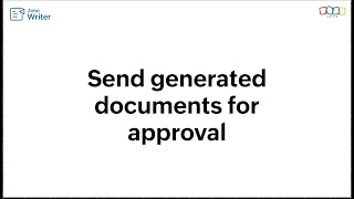 How to send generated documents for approval using Zoho Writer